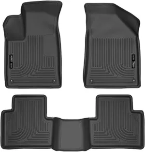 Husky Liners Weatherbeater Floor Mats | Fits 2015-2016 Chrysler 200 | Front & 2nd Row, 3-pc Black - 99071