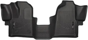 Husky Liners Weatherbeater Floor Mats | Fits 2015 - 2021 Ford Transit 150/250/350/350HD w/Carpet Flooring | Front Row, 2-pc Black - 18771