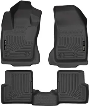 Husky Liners Weatherbeater Floor Mats | Fits 2015-2021 Jeep Renegade | Front & 2nd Row, 3-pc Black - 99081