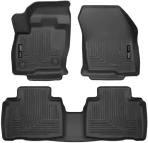 Husky Liners Weatherbeater Floor Mats | Fits 2015 - 2024 Ford Edge | Front & 2nd Row, 3-pc Black - 98781