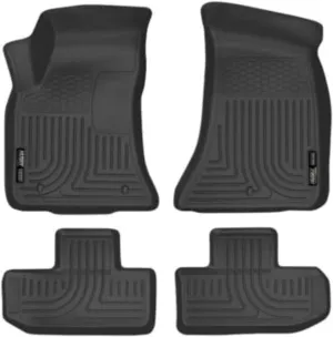 Husky Liners Weatherbeater Floor Mats | Fits 2016-2023 Dodge Challenger (Rear-Wheel Drive only) | Front & 2nd Row, 3-pc Black - 99171