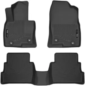 Husky Liners Weatherbeater Floor Mats | Fits 2017 - 2024 Mazda CX-5 | Front & 2nd Row, 3-pc Black - 95641