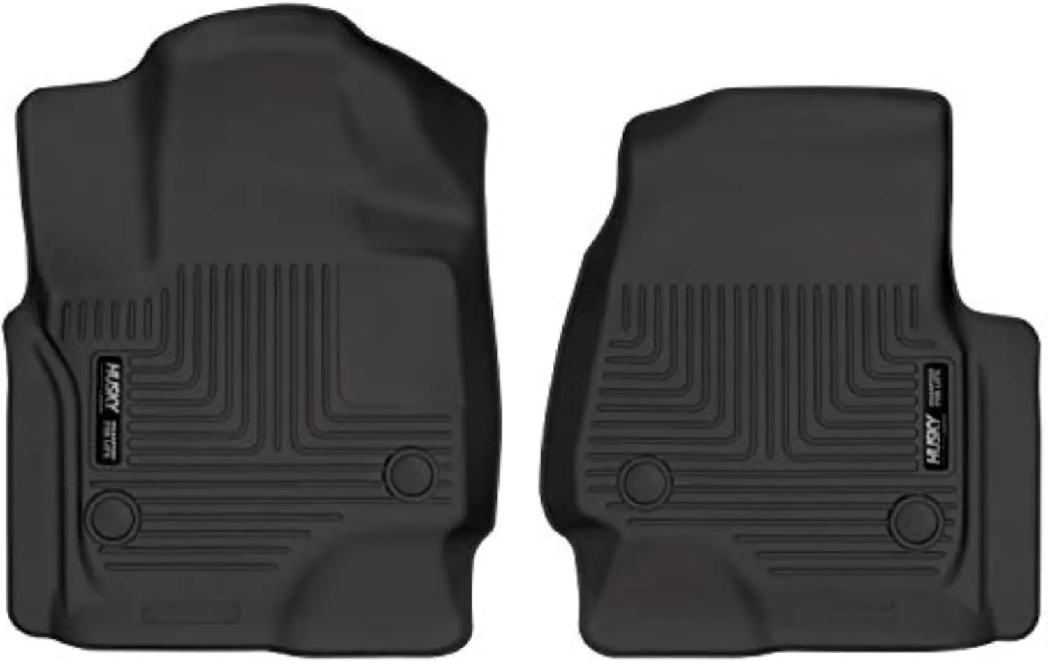 Husky Liners Weatherbeater Floor Mats | Fits 2018-2024 Ford Expedition, 2018-2024 Lincoln Navigator | Front Row, 2-pc Black - 13341