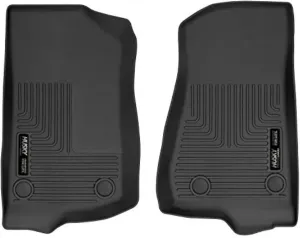 Husky Liners Weatherbeater Floor Mats | Fits 2018-2025 Jeep Wrangler JK/JL; 2020-2025 Jeep Gladiator | Front Row, 2-pc Black - 13021