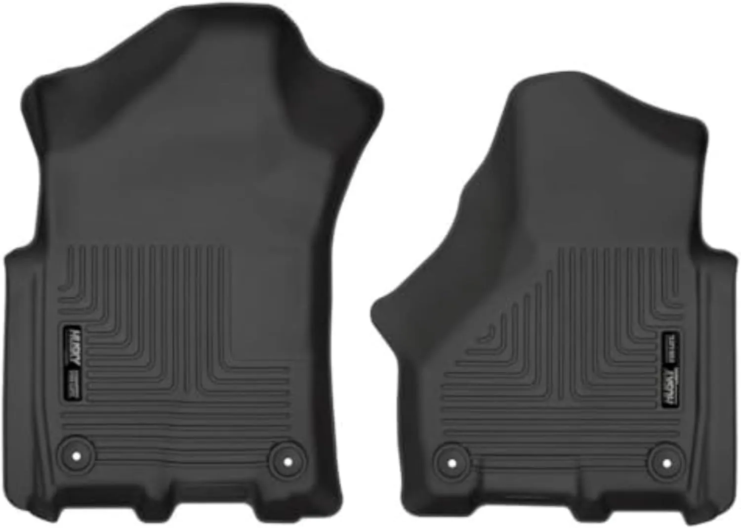 Husky Liners Weatherbeater Floor Mats | Fits 2019-2024 Ram 2500, 3500, Crew & Mega Cab | Front Row, 2-pc Black - 13051