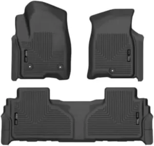 Husky Liners Weatherbeater Floor Mats | Fits 2021 - 2025 Cadillac Escalade & Escalade ESV, Chevrolet Suburban & Tahoe, GMC Yukon & Yukon XL | Front & 2nd Row, 3-pc Black - 99241