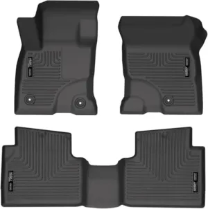Husky Liners Weatherbeater Floor Mats | Fits 2022-2024 Ford Escape Hybrid | Front & 2nd Row, 3-pc Black - 95561