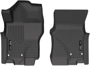 Husky Liners Weatherbeater Floor Mats | Fits 2022-2025 Nissan Frontier, Crew Cab & King Cab | Front Row, 2-pc Black - 13521