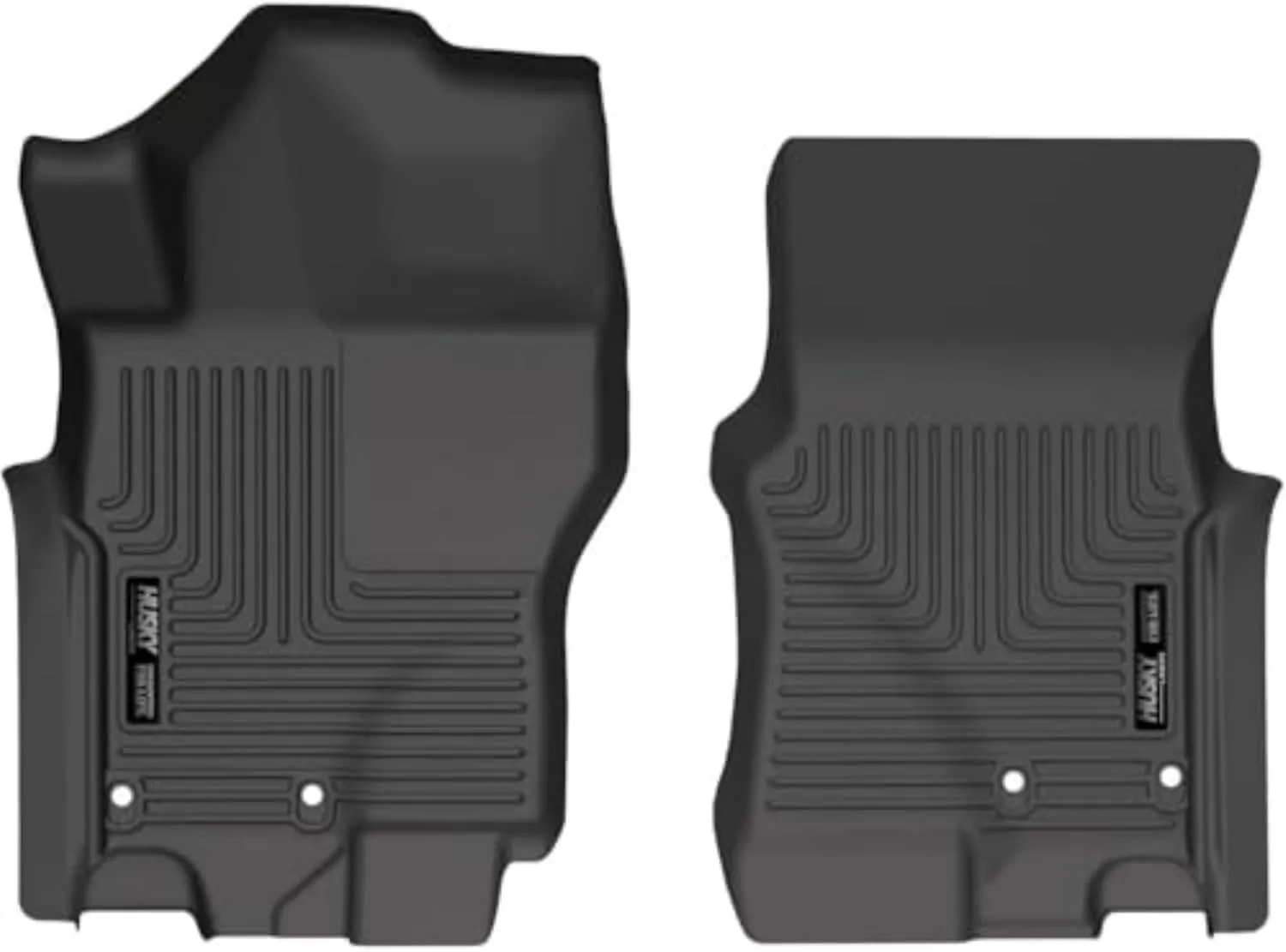 Husky Liners Weatherbeater Floor Mats | Fits 2022-2025 Nissan Frontier, Crew Cab & King Cab | Front Row, 2-pc Black - 13521