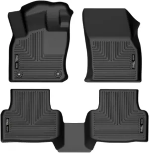 Husky Liners Weatherbeater Floor Mats | Fits 2022-2025 Volkswagen Taos | Front & 2nd Row, 3-pc Black - 95251