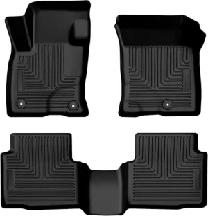 Husky Liners Weatherbeater Floor Mats | Fits 2024-2025 Ford Escape | Front & 2nd Row, 3-pc Black - 95331