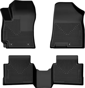 Husky Liners Weatherbeater Floor Mats | Fits 2024-2025 Hyundai Kona | Front & 2nd Row, 3-pc Black - 95951
