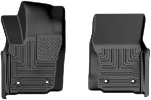 Husky Liners Weatherbeater Floor Mats | Fits 2024-2025 Toyota Tacoma, Double & Access Cab w/Auto Trans | Front Row, 2-pc Black - 13921