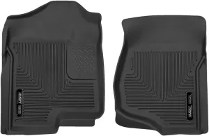 Husky Liners X-act Contour Floor Mats | Fits 2011-2024 Dodge Durango; 2011-2021 Jeep Grand Cherokee; 2022 Jeep Grand Cherokee WK | Front Row, 2-pc Black - 53561