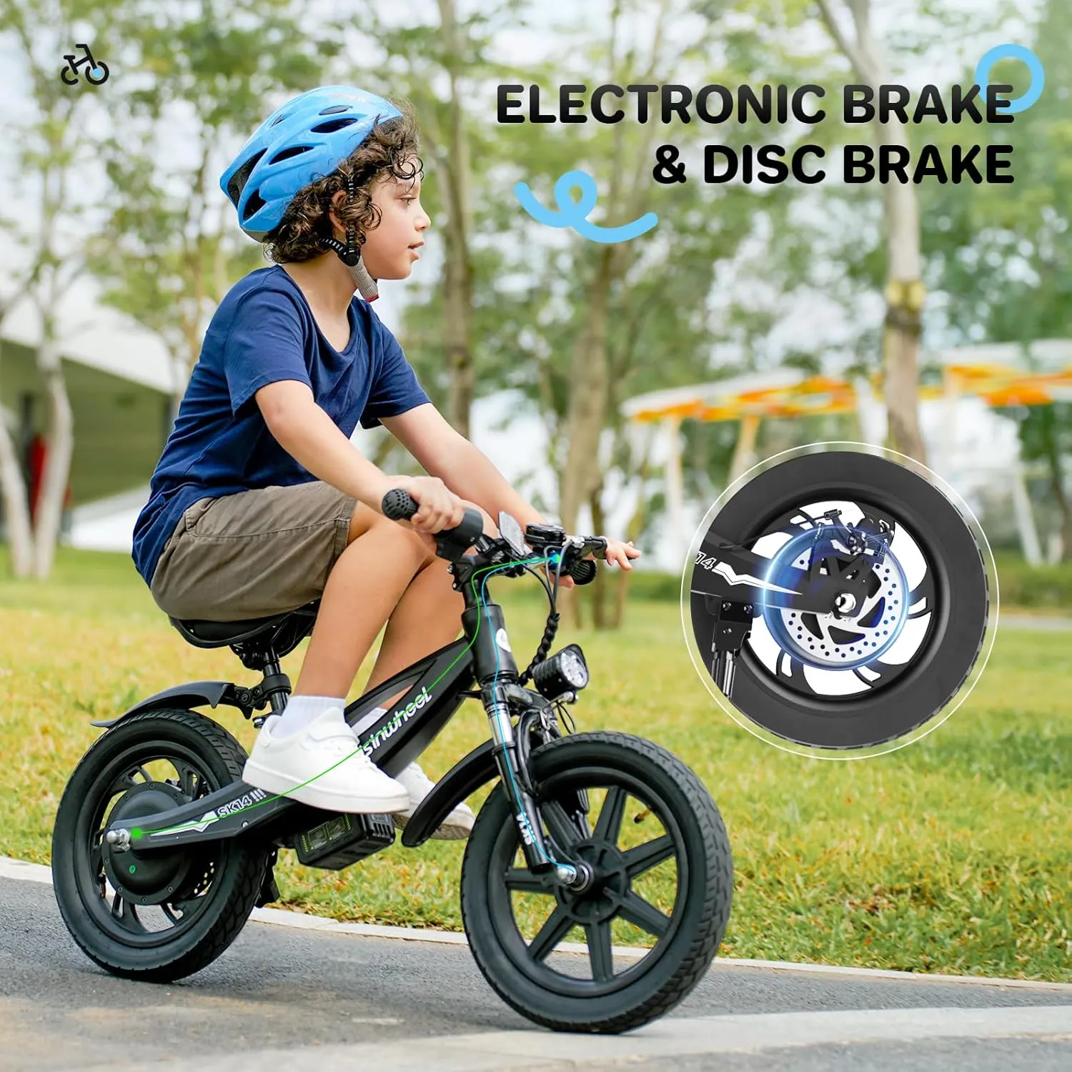 isinwheel 2-in-1 Electric Bike for Kids Ages 2-6, 250W/150W Electric Balance Bike with Swappable Battery, 14/12 inch Inflatable Tire and Adjustable Seat, Electric Motorcycle for Kids Boys & Girls