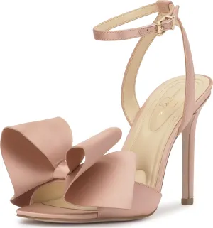 Jessica Simpson Womens Olivine Bow Satin Ankle Strap
