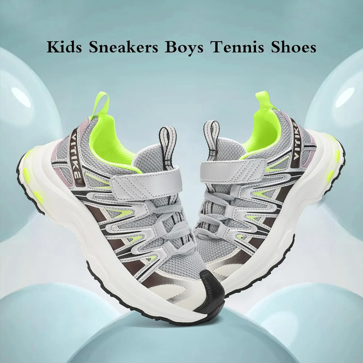 JMFCHI Kids Sneakers Boys Girls Tennis Running Shoes Outdoor Hiking Sneaker for Boys Athletic Breathable