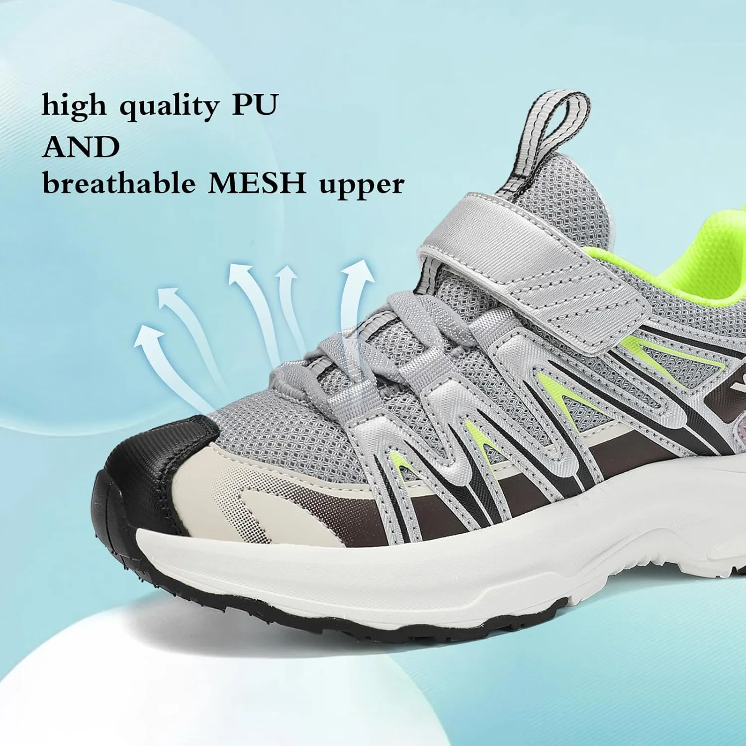 JMFCHI Kids Sneakers Boys Girls Tennis Running Shoes Outdoor Hiking Sneaker for Boys Athletic Breathable