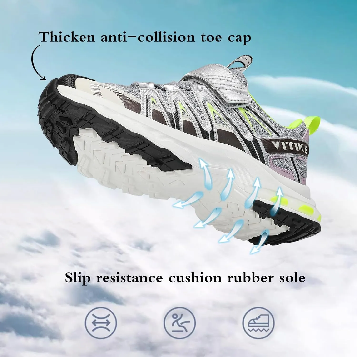 JMFCHI Kids Sneakers Boys Girls Tennis Running Shoes Outdoor Hiking Sneaker for Boys Athletic Breathable