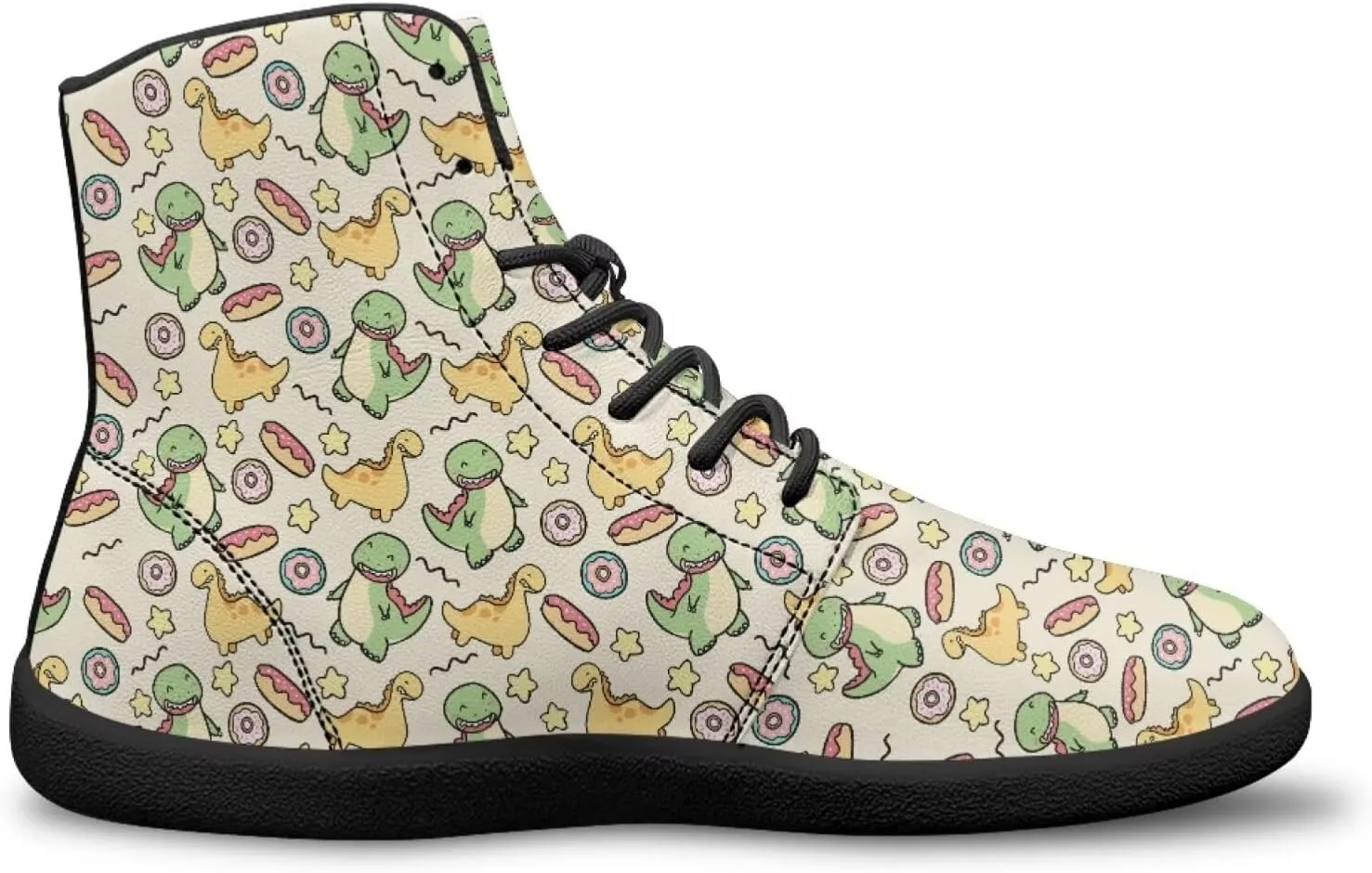 JoyLamoria Unisex High Top Shoes Laces Up Fashion Leather Skate Sneaker Mid Top Barefoot Shoes Lightweight,Marble Print
