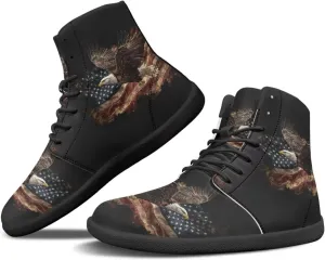 JoyLamoria Womens High Top Sneakers with Marble Painted Walking Tennis Shoes Lace up Leather Minimalist Shoes for Outdoor