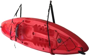 Kayak Storage Rack | Premium Adjustable Padded Wall Straps for Kayaks, SUP Paddle Board & Surfboard for Indoor & Outdoor Storage