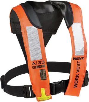 Kent A-33 Automatic All Clear Inflatable Work Life Jacket