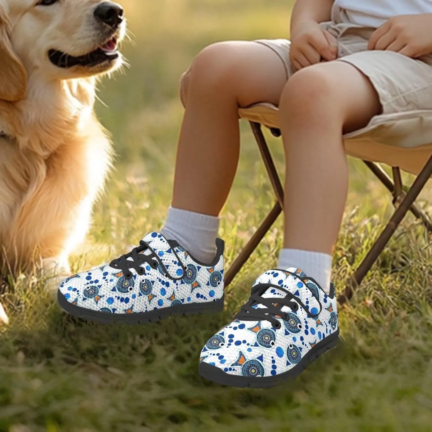 Kids Lightweight Strap Athletic Tennis Shoes Animal Sneakers Breathable Sports Running Walking Shoes for Boys Girls US 11-15