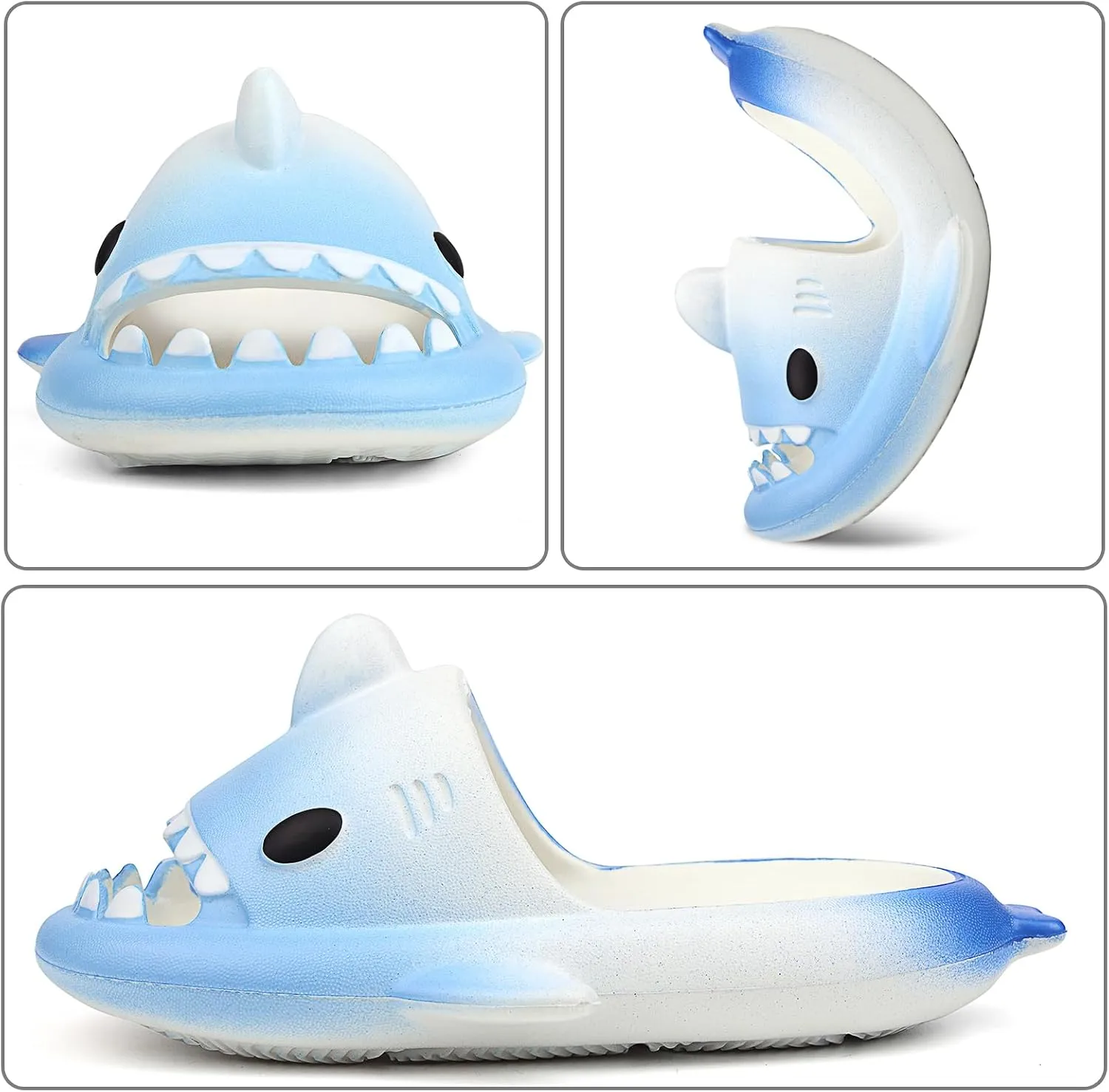 Kids Shark Cloud Slides | Boys Girls Slip On Sandals | Toddler Beach Slippers | Youth Fish Flip Flops Pool Shower Shoes