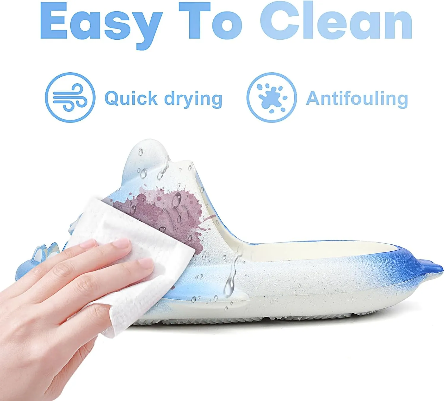 Kids Shark Cloud Slides | Boys Girls Slip On Sandals | Toddler Beach Slippers | Youth Fish Flip Flops Pool Shower Shoes