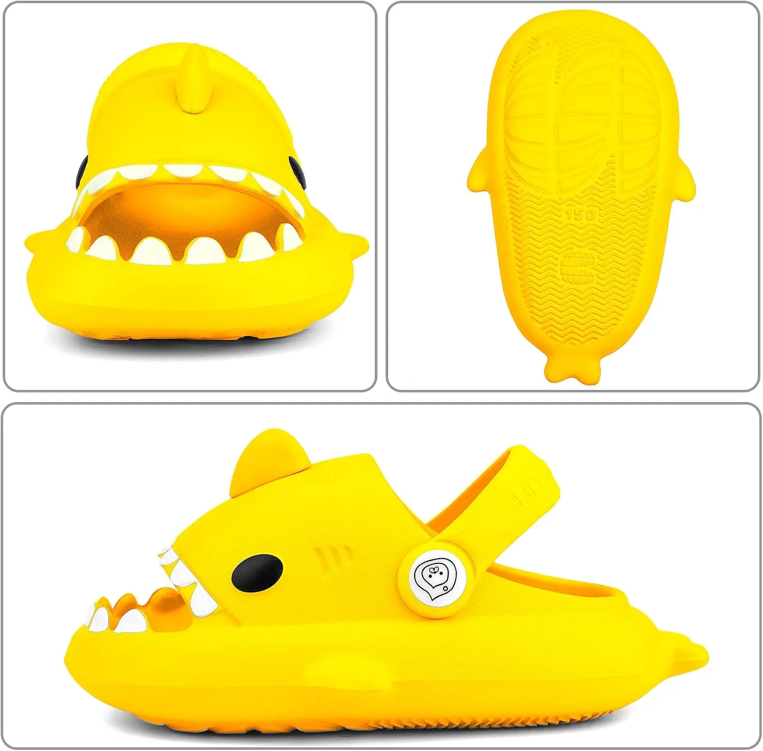 Kids Shark Cloud Slides | Boys Girls Slip On Sandals | Toddler Beach Slippers | Youth Fish Flip Flops Pool Shower Shoes