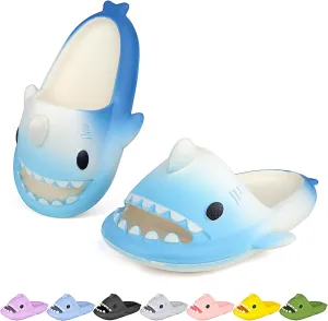 Kids Shark Cloud Slides | Boys Girls Slip On Sandals | Toddler Beach Slippers | Youth Fish Flip Flops Pool Shower Shoes