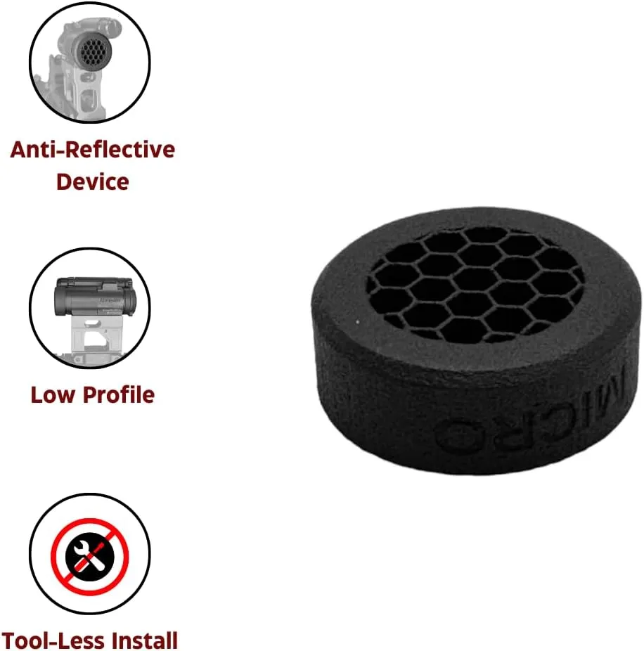 Killflash Compatible for Aimpoint T1 T2 H1 H2 CompM5 Duty RDS Hex Cover | Red Dot Lens Cap | ARD Anti-Relective Device Optic