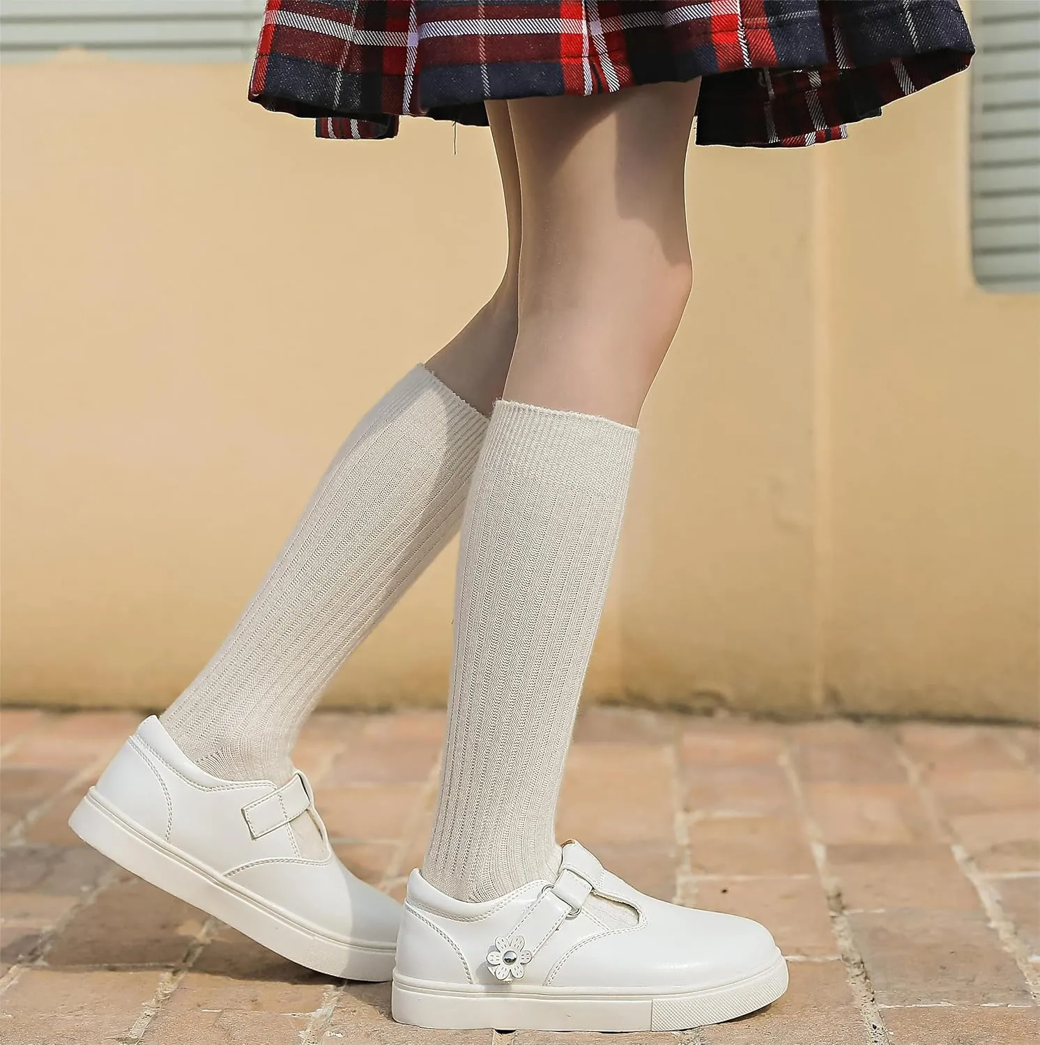 kkdom Toddler/Little Kid/Girls T-Strap Mary Jane Sneaker