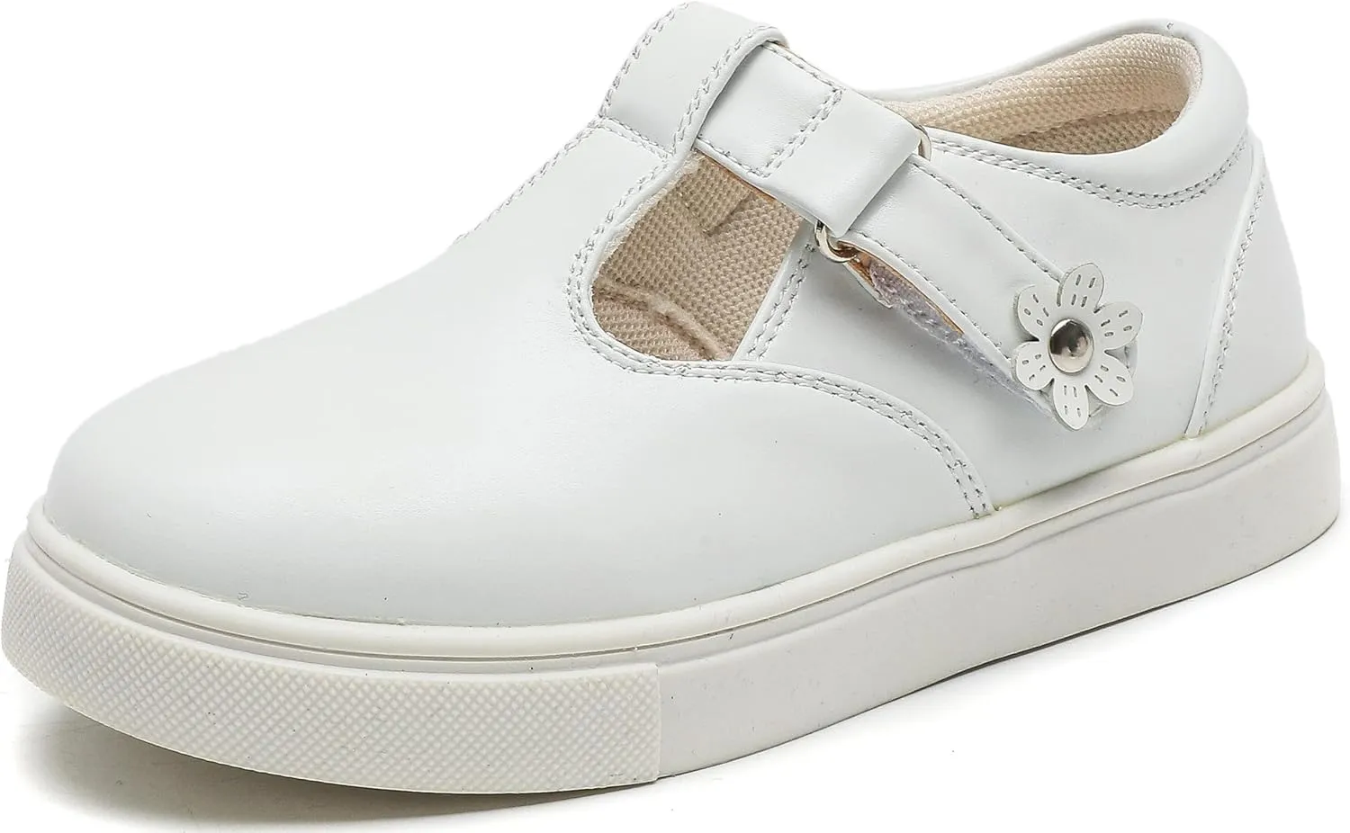 kkdom Toddler/Little Kid/Girls T-Strap Mary Jane Sneaker