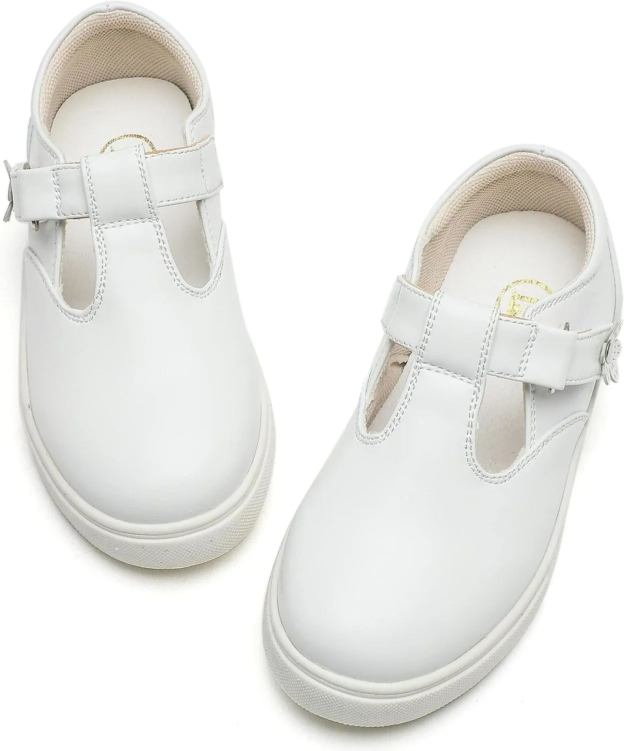 kkdom Toddler/Little Kid/Girls T-Strap Mary Jane Sneaker