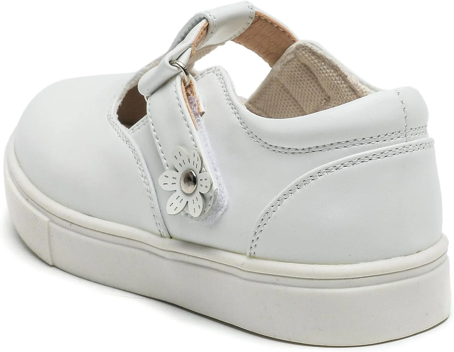 kkdom Toddler/Little Kid/Girls T-Strap Mary Jane Sneaker