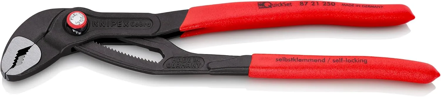 KNIPEX 87 21 250 Cobra Quick Set Water Pump Pliers, 10-Inch