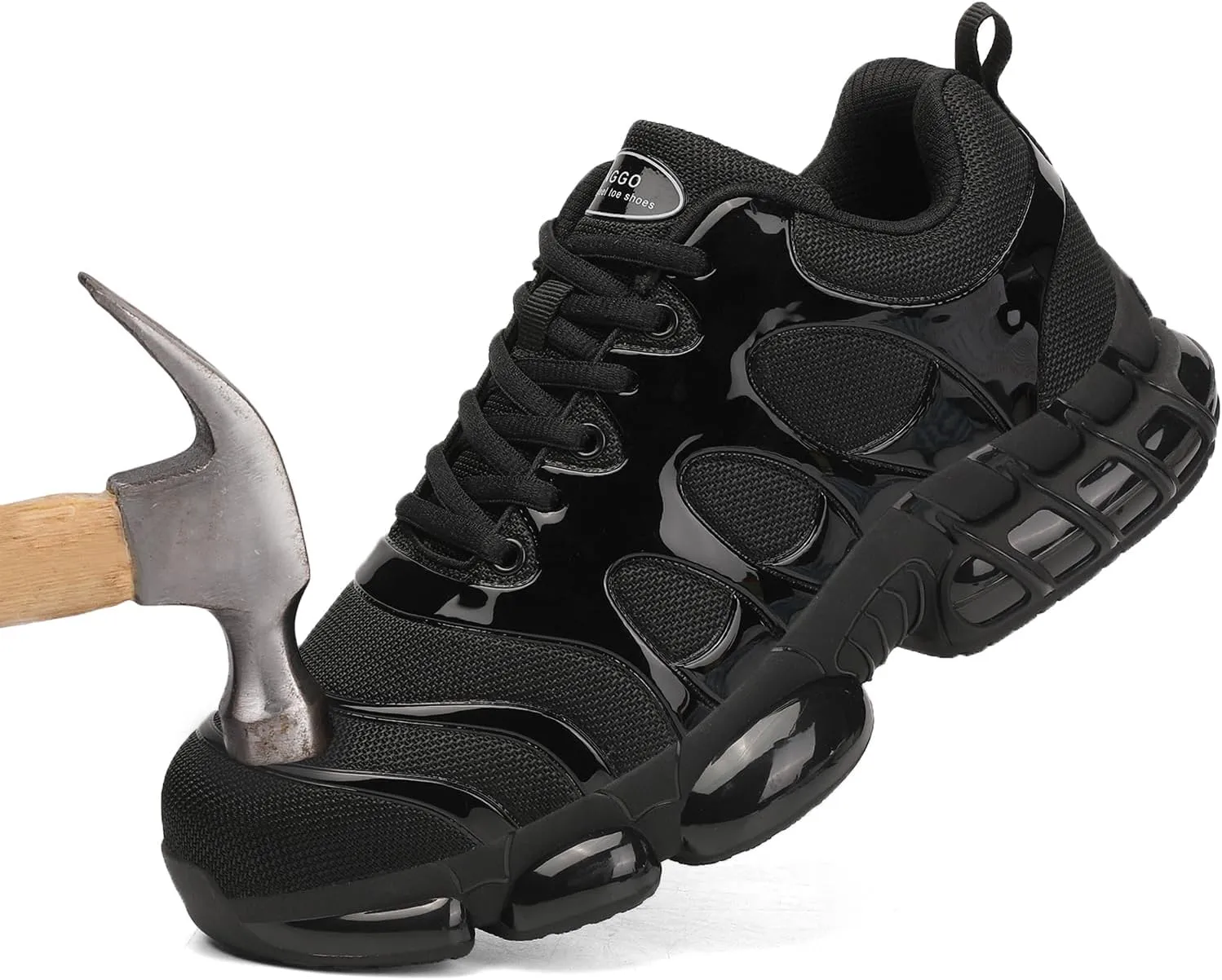 LIANGGO Steel Toe Shoes for Men Women Composite Toe Comfortable Work Safety Lightweight Indestructible Slip Resistant Walking Sneaker Zapatos De Trabajo para Hombres Mujer
