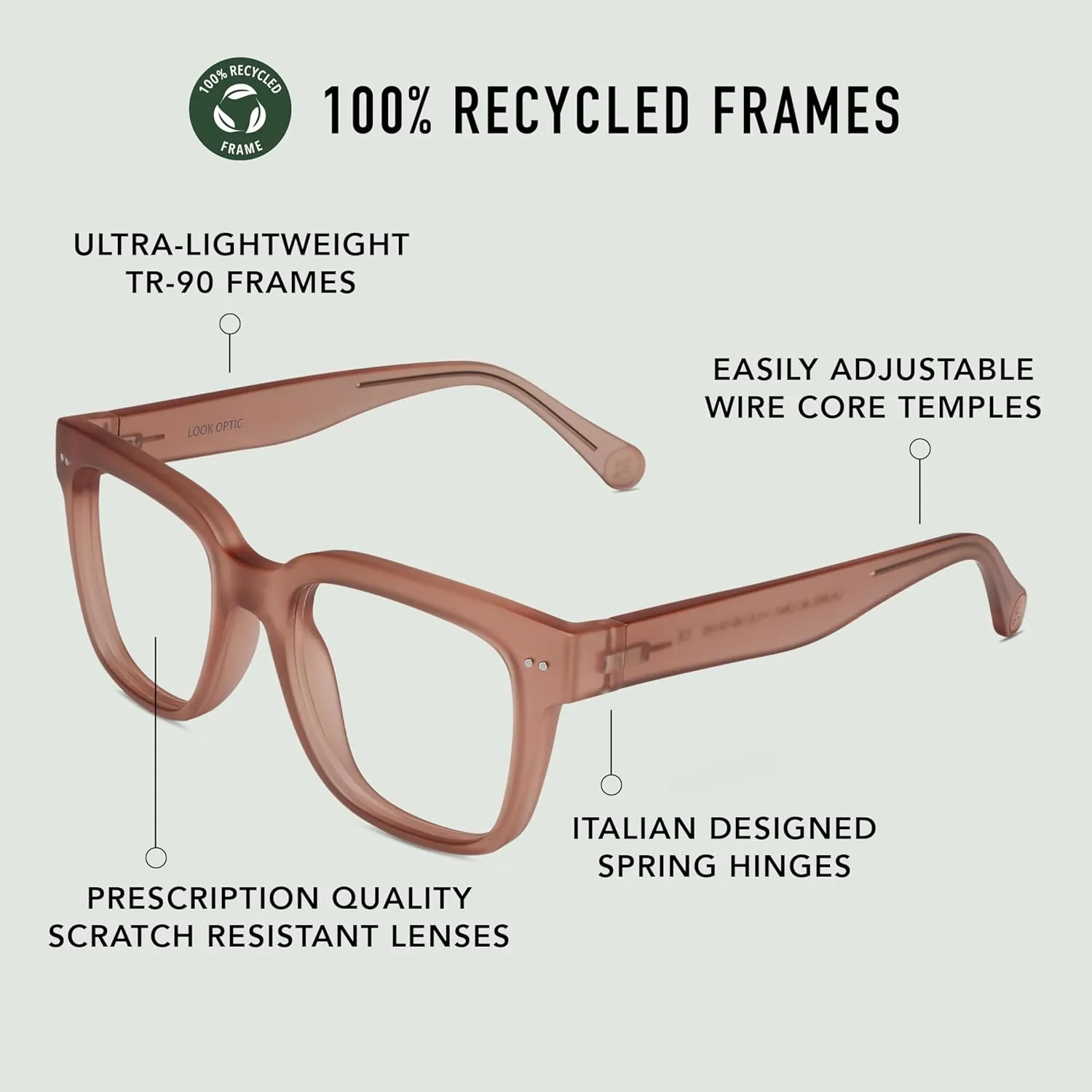 LOOK OPTIC Laurel Progressive Reader - Stylish Unisex Reading Glasses, Prescription-Quality