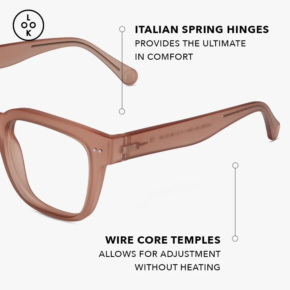 LOOK OPTIC Laurel Progressive Reader - Stylish Unisex Reading Glasses, Prescription-Quality