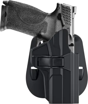 M P 2.0 9mm Holster for S&W M&P 9mm/.40 Full-Size, S&W M&P 2.0 9mm/40 Compact(Not for Shield), Belt Carry Gun Holster, Adjustable Cant OWB Paddle MP Holster & Quick Draw - Right Handed