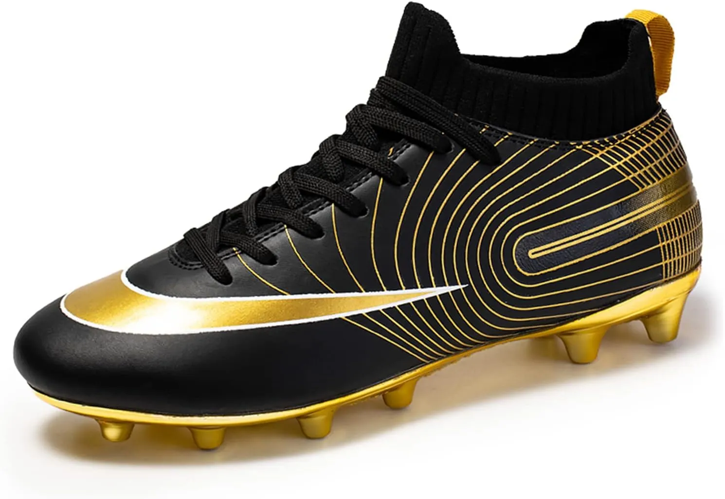 MDPCX Competitive Unisex Kids Soccer Shoes Men Indoor Outdoor Football Boots Athletic Turf Team Cleat Running Sports Lightweight Breathable Anti-Skid Damping Shoes
