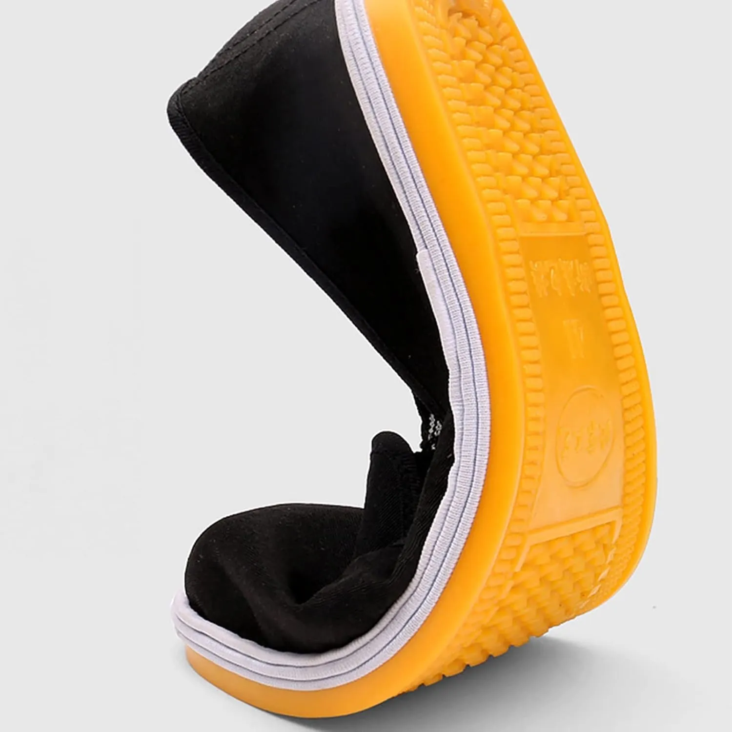 Men's Kung Fu Shoes, Comfortable Slip-On Chinese Traditional Old Beijing Cloth Shoes, Tai Chi, Rubber Sole, Non Slip, Black, Breathable Sweat-Absorbent, Strong Grip and Wear-Resistant
