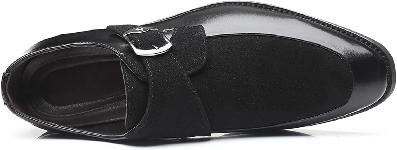 Mens Monk Shoes Casual Formal Business Moccasins Slip on Loafer Dress Shoes for Men