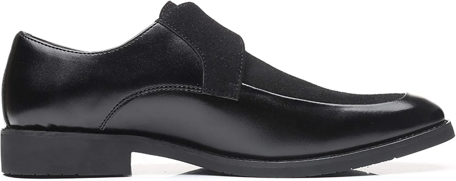 Mens Monk Shoes Casual Formal Business Moccasins Slip on Loafer Dress Shoes for Men
