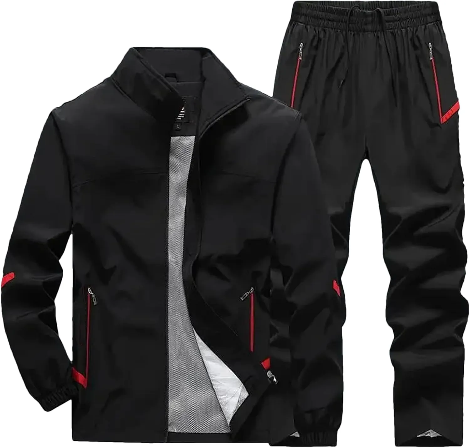Men’s Outdoor Hiking Set Spring Summer Quick-Dry Windbreaker & Trail Cargo Pants