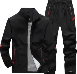 Men’s Outdoor Hiking Set Spring Summer Quick-Dry Windbreaker & Trail Cargo Pants
