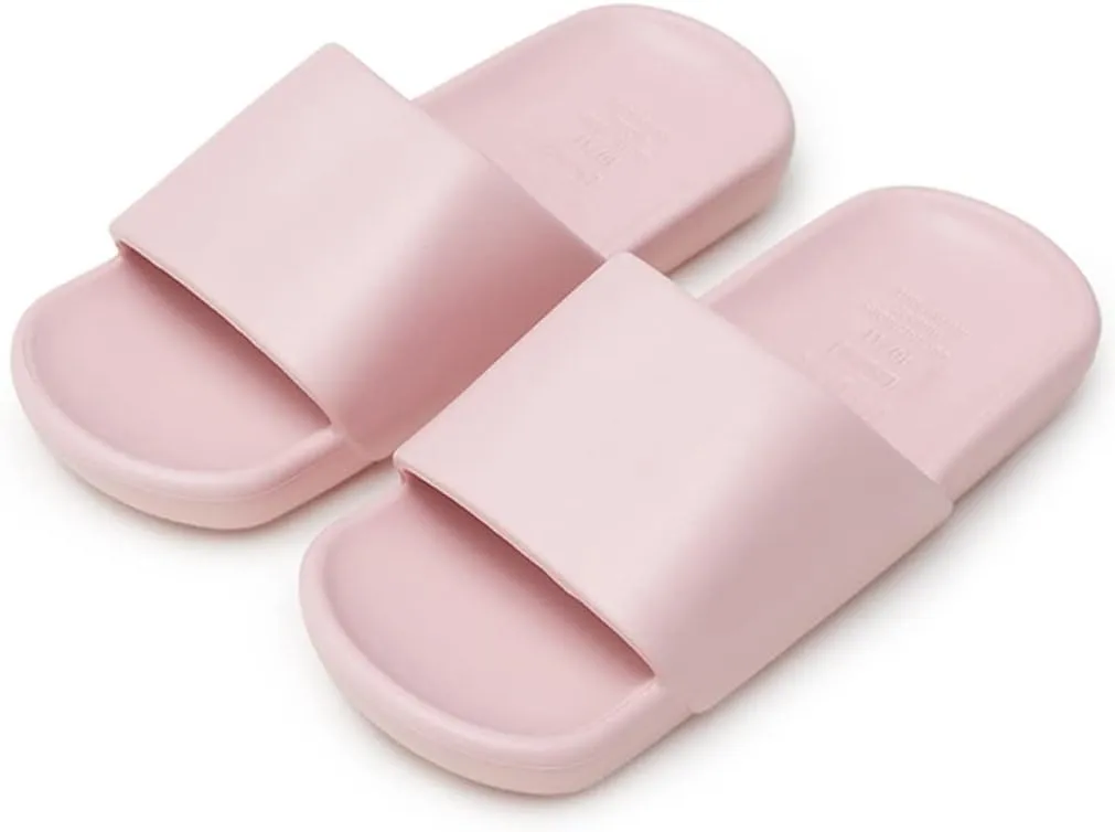 Mens Slippers Sandals Ladies Cloud Slides Slip-ons Bathroom Non-Slip Platform Shoes, Quick Drying Thick Sole Open Toe Beach Flat Sandals, Soft Foam House Shower Pillow Slippers Lightweight Comfy