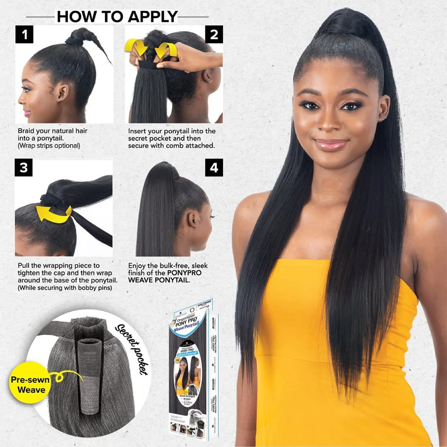Milky Way Weave Organique Pony Pro Ponytail Sleek Straight (OP43027)